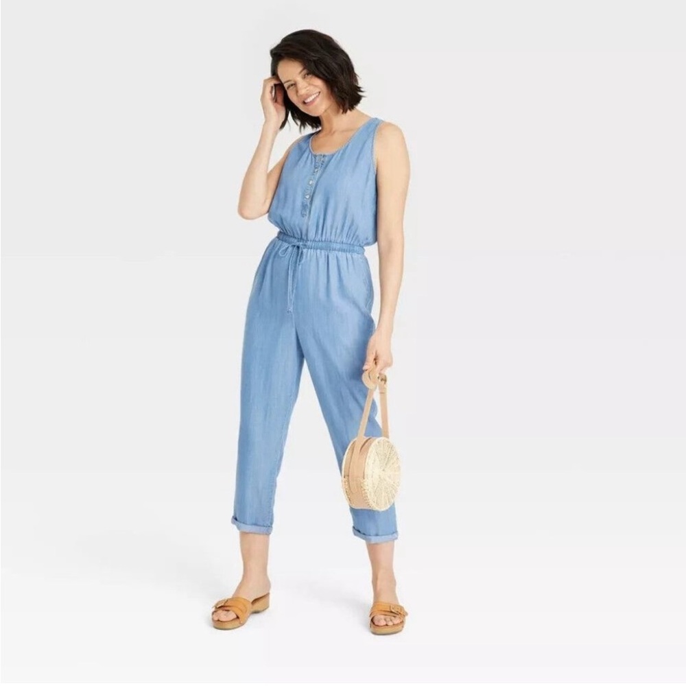 Knox Rose chambray jumpsuit